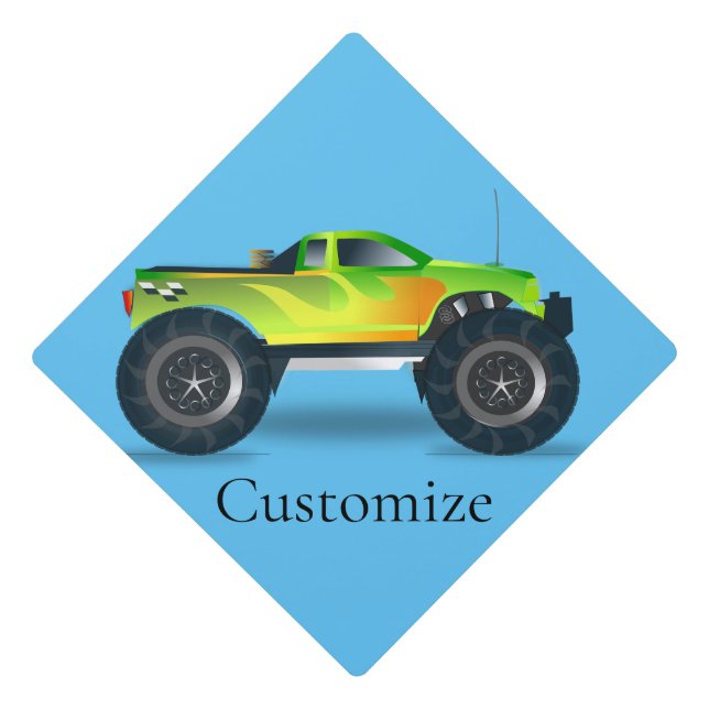 Monster Truck Thunder_Cove Graduation Cap Topper (Front)