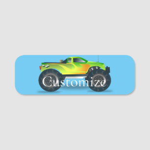 Monster Truck Thunder_Cove Name Tag