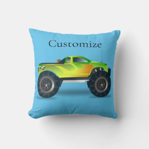 Monster Truck Thunder_Cove Throw Pillow