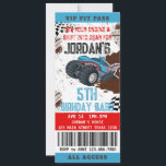 Monster Truck Ticket Birthday Party Invitation<br><div class="desc">This fun,  colourful and cute party invitation is perfect for your child's Monster Truck birthday party.</div>