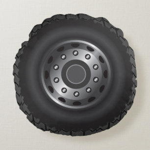 MONSTER Truck Tires #1 Round Pillow