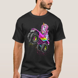 Monster Truck Unicorn Birthday Party Monster Truck T-Shirt