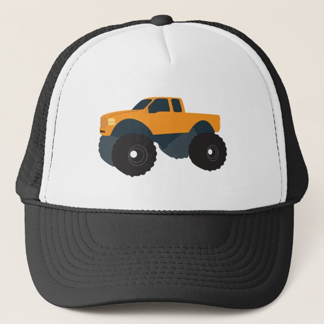Monster Truck Vehicle Trucker Hat (Front)
