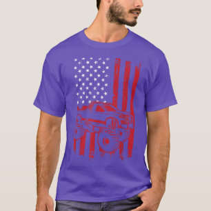 Monster truck vintage- America US flag off-road dr T-Shirt