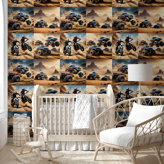 Monster Trucks And Motorbikes, Wallpaper (Kids)