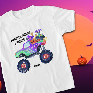 Monster Trucks And Treats Halloween Treat T-Shirt