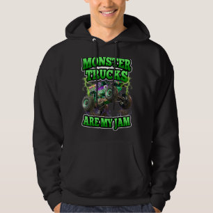 Monster Trucks Are My Jam Cool Vintage Retro Truck Hoodie