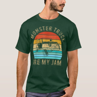 Monster Trucks Are My Jam Cool Vintage Retro Truck T-Shirt