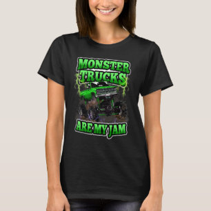 Monster Trucks Are My Jam Cool Vintage Retro Truck T-Shirt