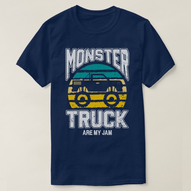monster trucks are my jam toddler monster jam mons T-Shirt (Design Front)