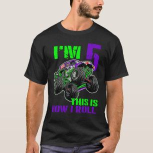 Monster Trucks Are My Jam u2013 5th Birthday Boy 5 T-Shirt