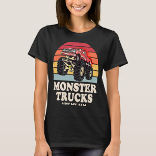 Monster Trucks Are My Jam Vintage Engines truck T-Shirt