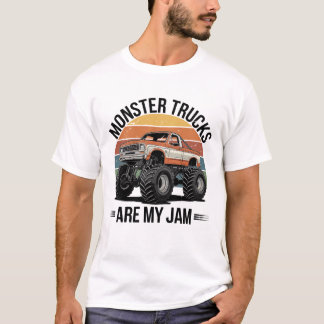Monster Trucks Are My Jam Vintage look Monster Tr T-Shirt