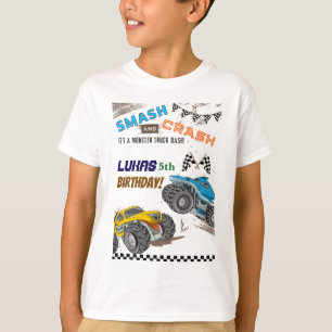 Monster Trucks Boy Birthday Party  Family/ Friends T-Shirt