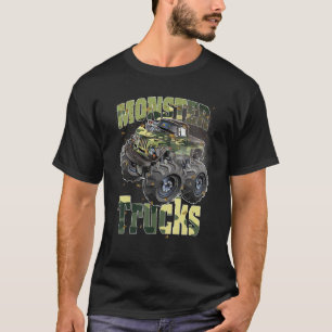 Monster Trucks   Camouflage Birthday T-Shirt