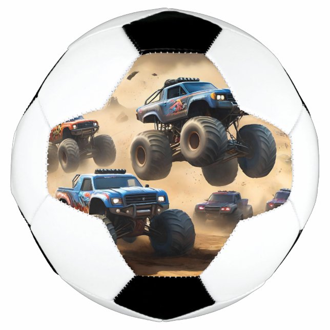 Monster Trucks Racing In The Desert, Soccer Ball (Front)