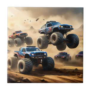 Monster Trucks Racing In The Desert, Tile