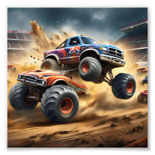 Monster Trucks Smash Up Derby,  Photo Print