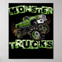Monster Trucks T Funny Camouflage Birthday Gift