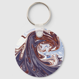 monster waves Best abstract painting Keychain