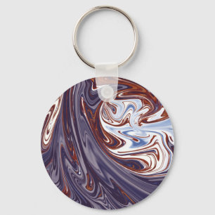 Monster waves   Best abstract painting Keychain