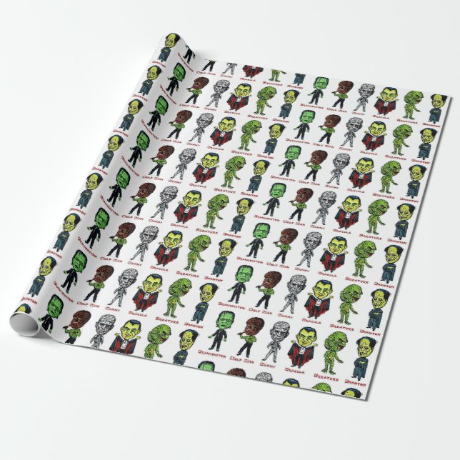 MONSTER WRAPPING PAPER (Unrolled)