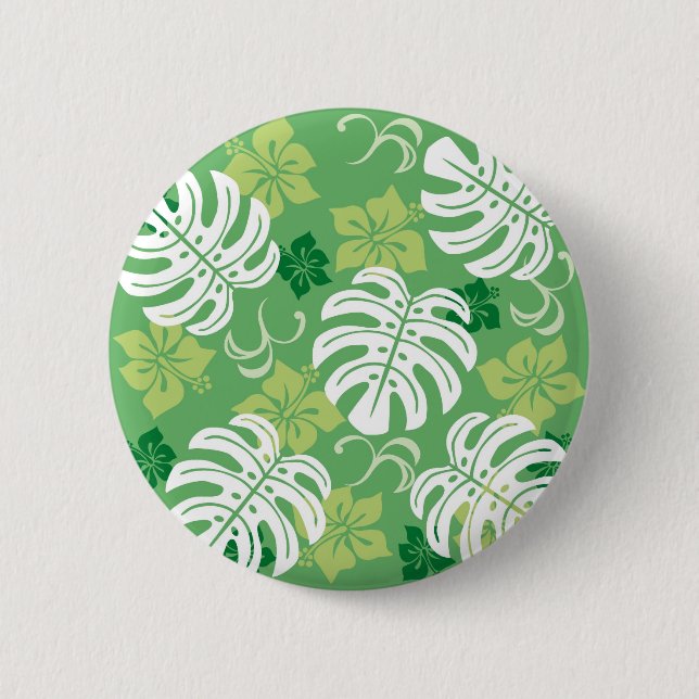 MONSTERA 2 INCH ROUND BUTTON (Front)