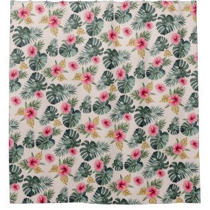 Monstera and Hibiscus Pattern