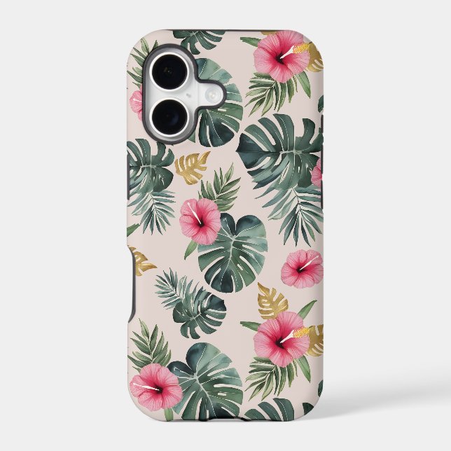 Monstera and Hibiscus Pattern (Back)