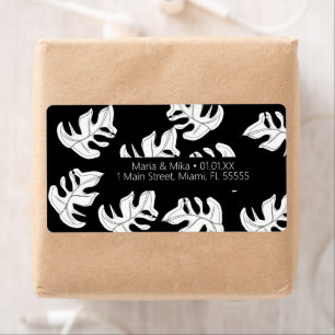 Monstera Black White Botanical Wedding