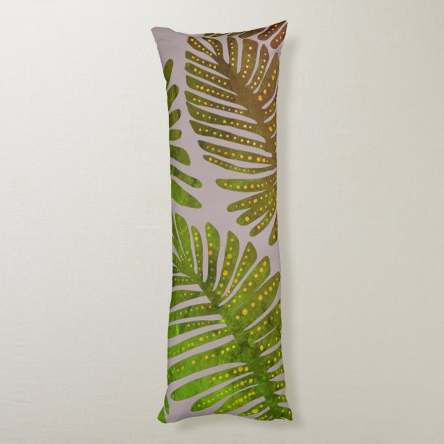 Monstera Body Pillow (Back (Vertical))