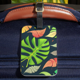 Monstera Fall Luggage Tag