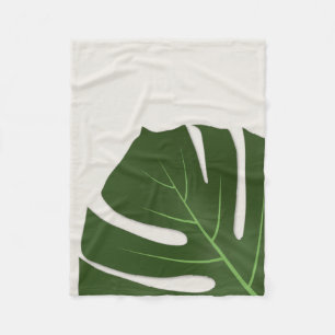 Monstera Fleece Blanket