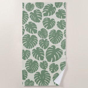 Monstera - Green Beach Towel