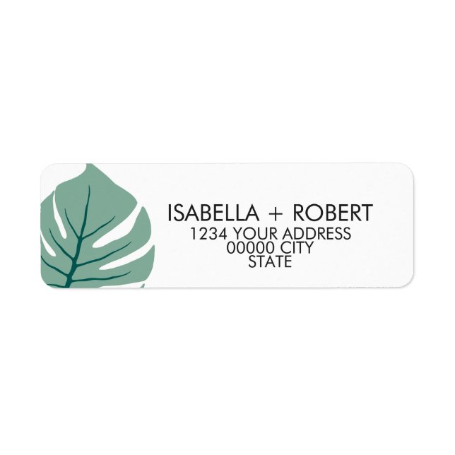 Monstera |  Green | Modern tropical Wedding (Front)