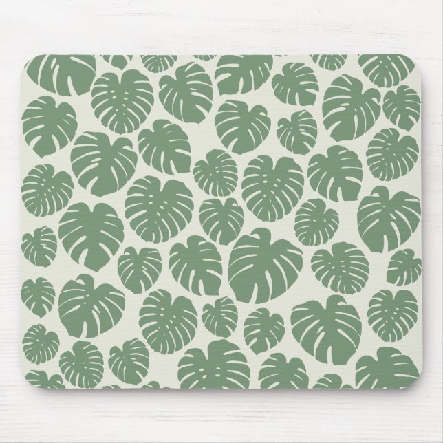 Monstera - Green Mouse Pad (Front)