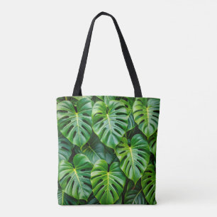 Monstera Green Tote