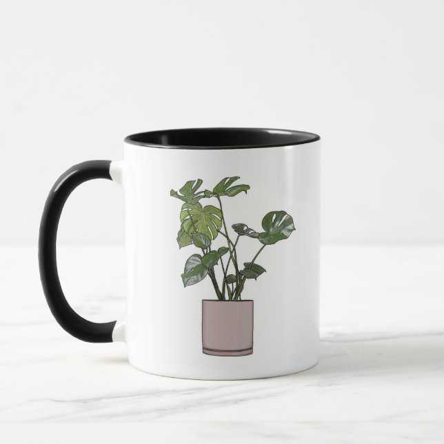 Monstera in a Pink Pot Mug (Left)