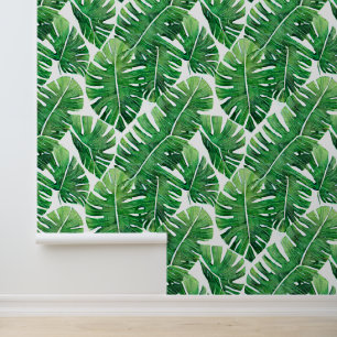 Monstera jungle tropical leaf foliage seamless wallpaper
