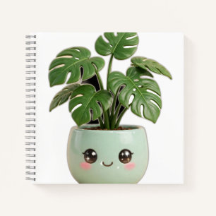 Monstera Kawaii Indoor Plant Notebook