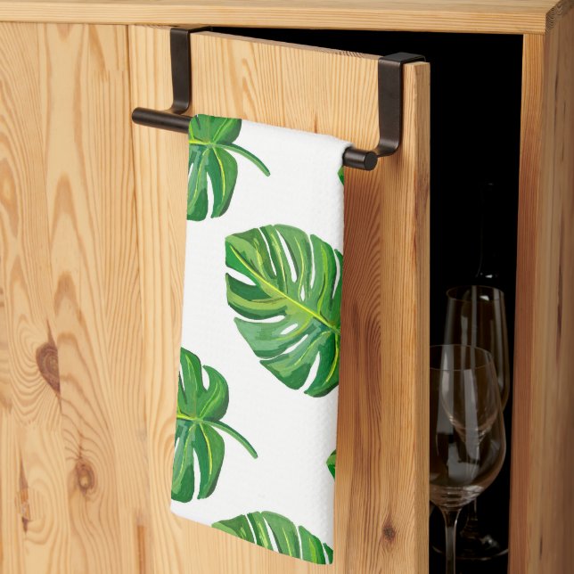 Monstera Kitchen Towel (Thirds Fold)