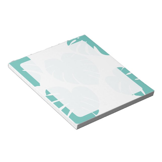 Monstera Leaf Botanical Plant Lover Notepad (Angled)