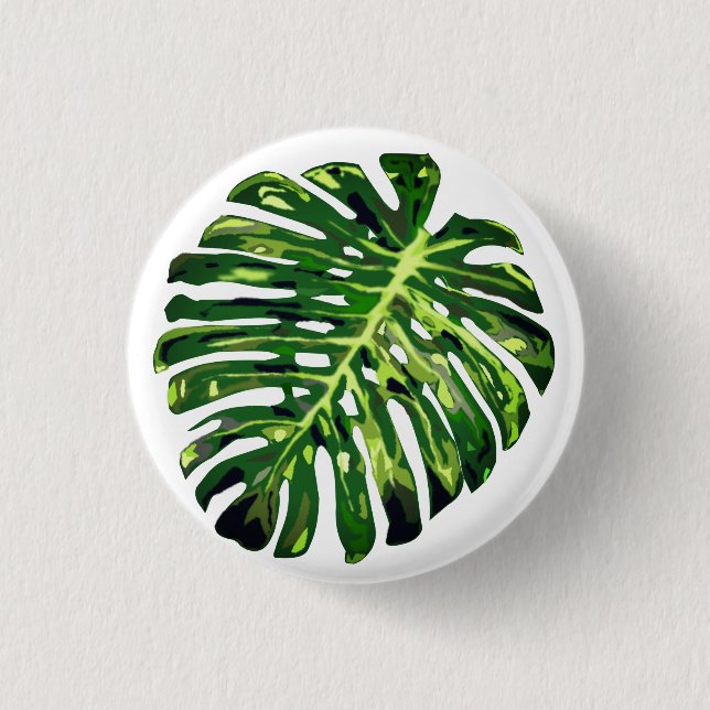 Monstera Leaf Button (Front)