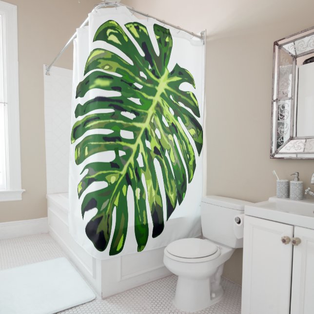 Monstera Leaf Douche rideau - Votre Colot (En situation)
