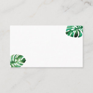 Monstera Leaf Flat Place Card