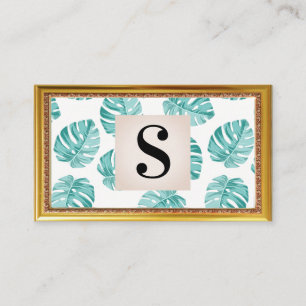 Monstera Leaf Pattern Business Card