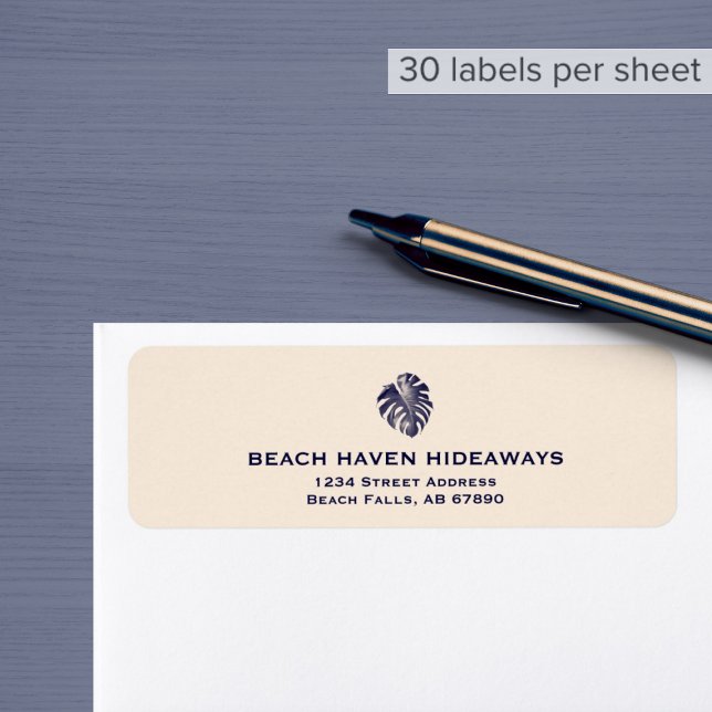Monstera Leaf Return Address Label (Creator Uploaded)