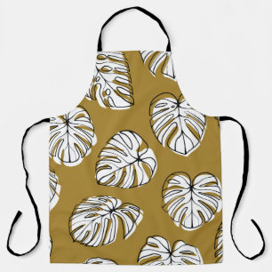 Monstera Leaf, Textile Seamless Pattern. Apron