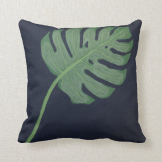 Monstera Leaf Throw Pillow