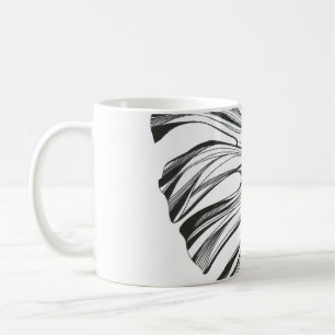 Monstera Leaf: Tropical Natural Element. Coffee Mug